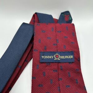 Tommy Hilfiger Burgundy and Navy Tie